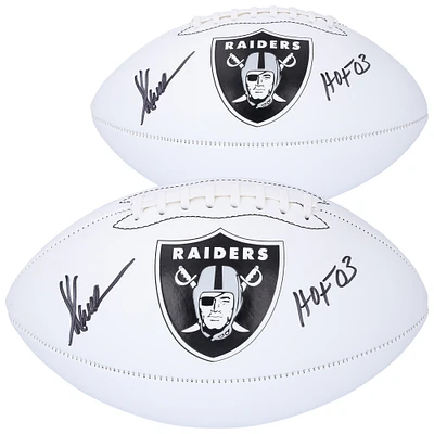 Marcus Allen Los Angeles Raiders Autographed Franklin White Panel Football with "HOF 03" Inscription