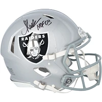 Casque Riddell Speed ​​authentique autographié par Marcus Allen des Los Angeles Raiders avec inscription « HOF 03 »