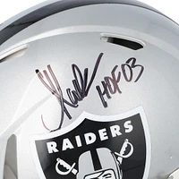 Casque Riddell Speed ​​authentique autographié par Marcus Allen des Los Angeles Raiders avec inscription « HOF 03 »