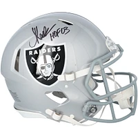 Casque Riddell Speed ​​authentique autographié par Marcus Allen des Los Angeles Raiders avec inscription « HOF 03 »