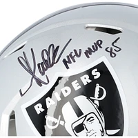 Casque Riddell Speed ​​authentique autographié par Marcus Allen des Los Angeles Raiders avec inscription « NFL MVP 85 »