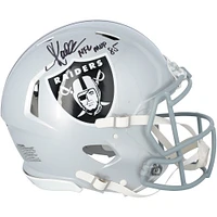 Casque Riddell Speed ​​authentique autographié par Marcus Allen des Los Angeles Raiders avec inscription « NFL MVP 85 »