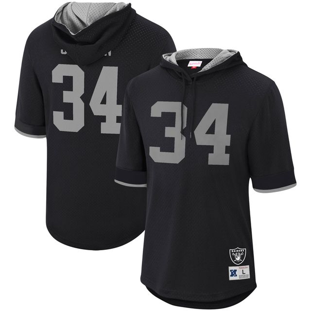 T-shirt à capuche noir avec nom et numéro de joueur retraité Mitchell & Ness Bo Jackson des Los Angeles Raiders pour hommes