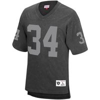 Men's Mitchell & Ness Bo Jackson Black Los Angeles Raiders Retired Player Name Number Acid Wash Top