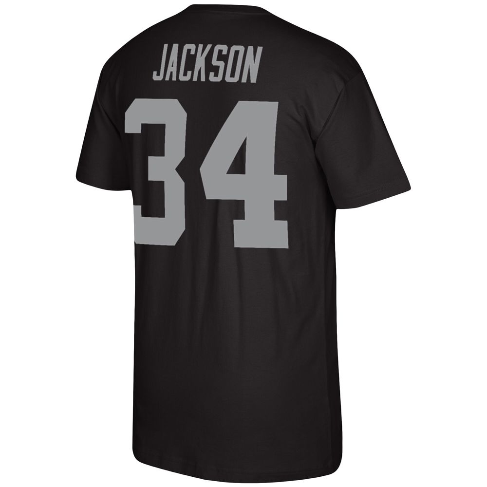 Men's Mitchell & Ness Bo Jackson Black Los Angeles Raiders Retired Player Name Number T-Shirt