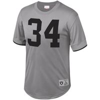 Men's Mitchell & Ness Bo Jackson Gray Los Angeles Raiders Retired Player Name Number Mesh Top