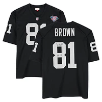Tim Brown Los Angeles Raiders Autographed Black 1994 Mitchell & Ness Authentic Jersey with "HOF 15" Inscription