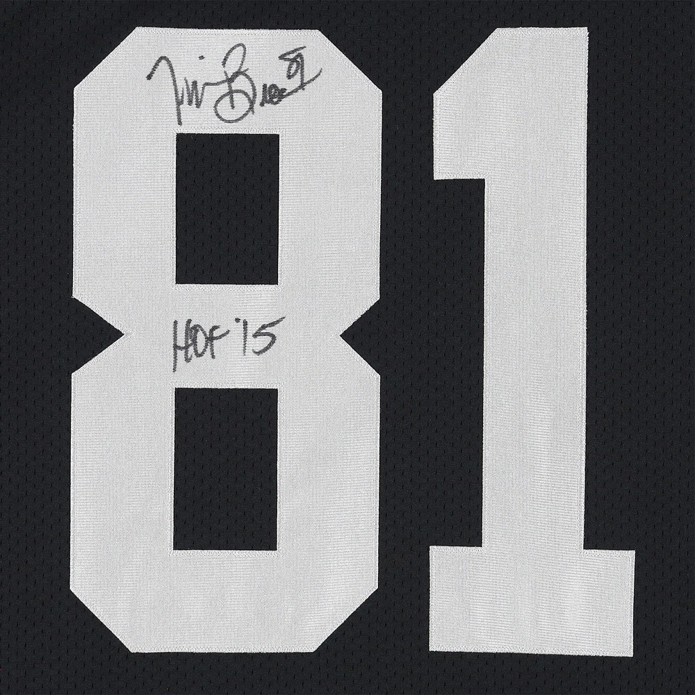 Tim Brown Los Angeles Raiders Autographed Black 1994 Mitchell & Ness Authentic Jersey with "HOF 15" Inscription