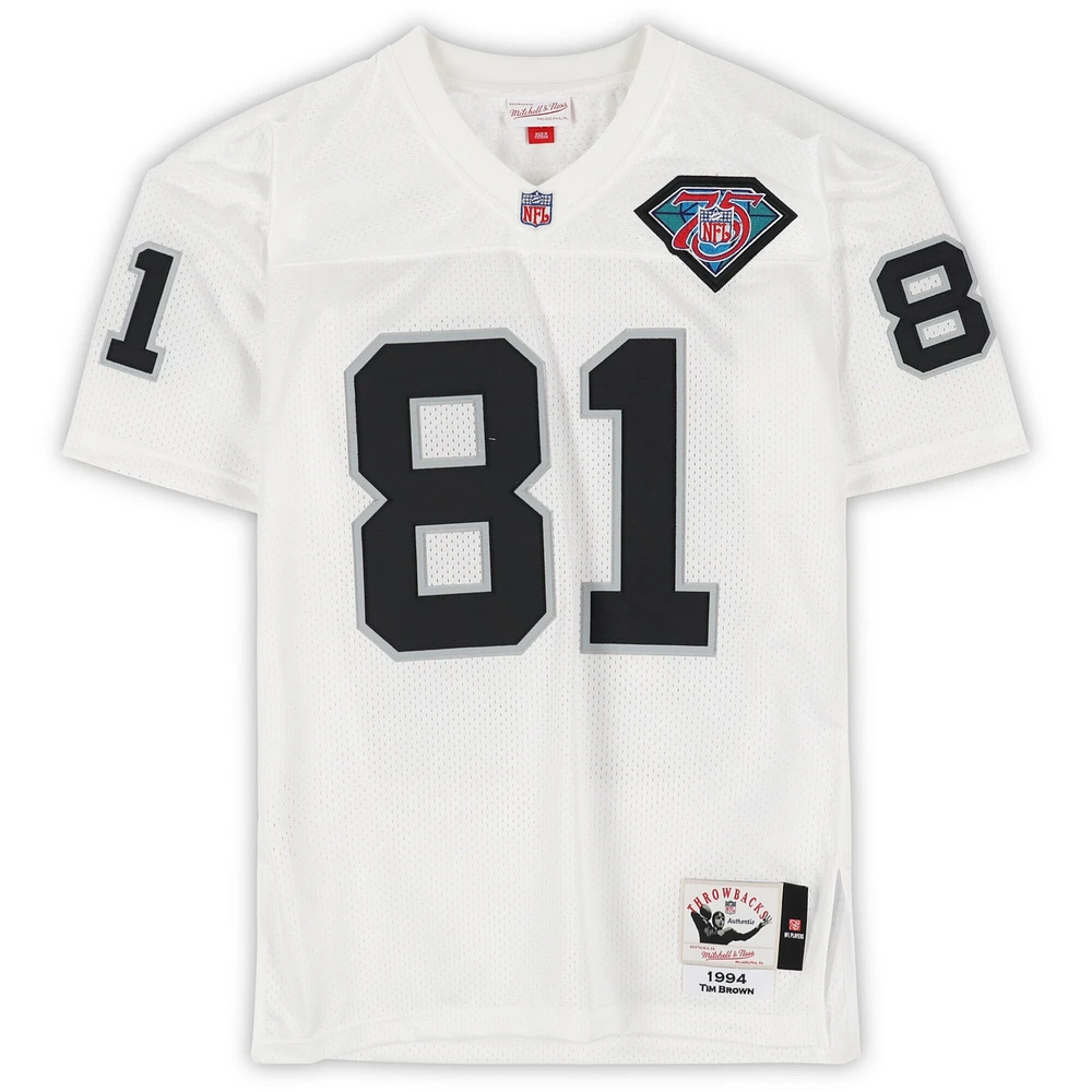 Tim Brown Los Angeles Raiders Autographed White 1994 Mitchell & Ness White Authentic Jersey 