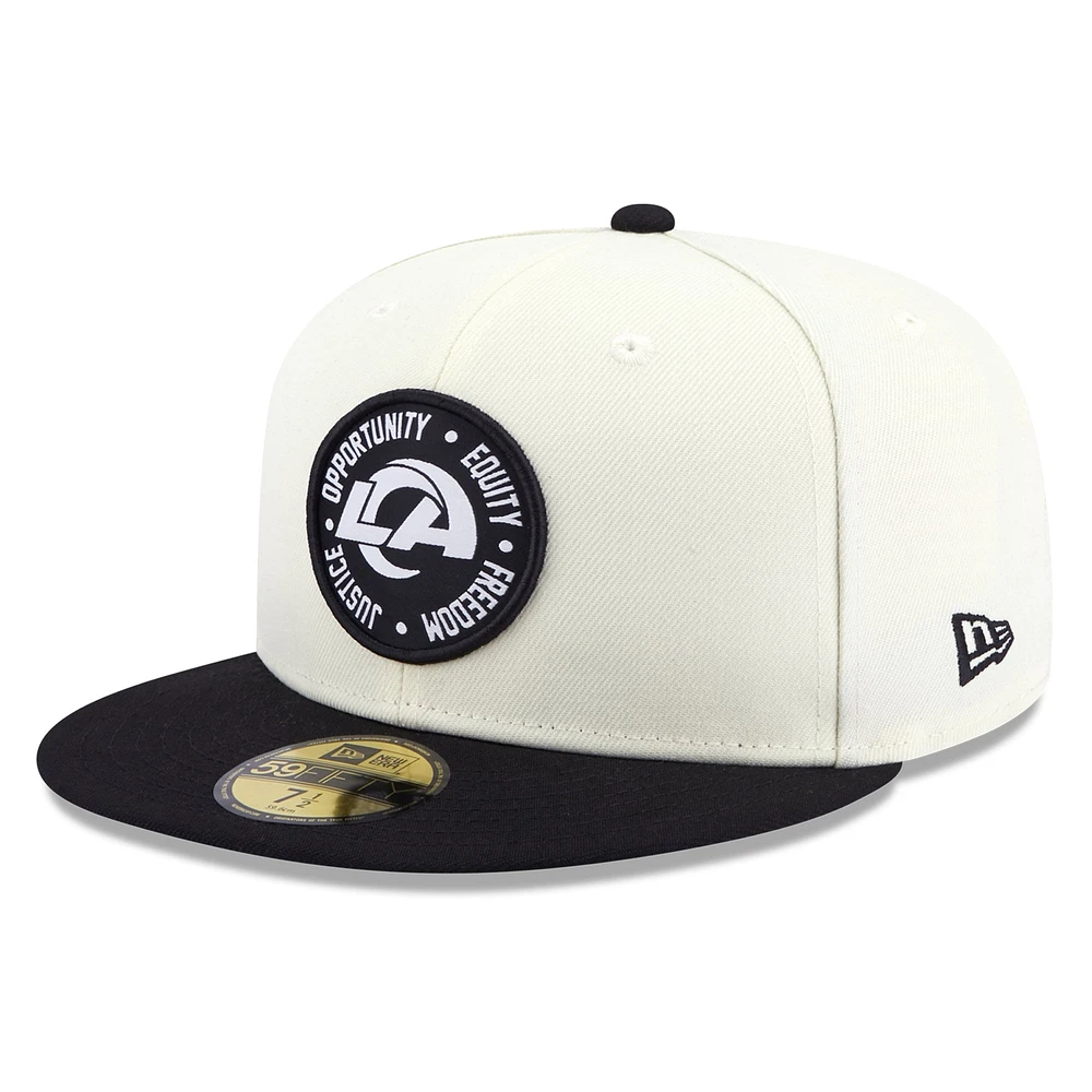 Lids Las Vegas Raiders New Era Retro 59FIFTY Fitted Hat - Cream