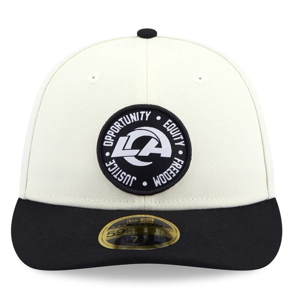 Men's New Era Cream/Black Los Angeles Rams City Icon 59FIFTY Fitted Hat