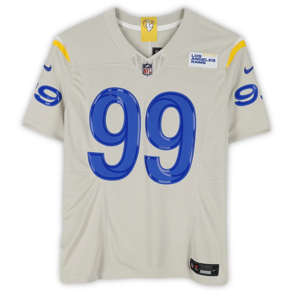 Aaron Donald Los Angeles Rams Autographed Bone Nike Limited Jersey 