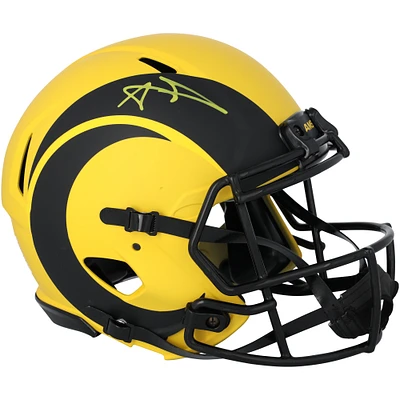 Aaron Donald Los Angeles Rams Autographed Riddell Rave Speed Authentic Helmet 