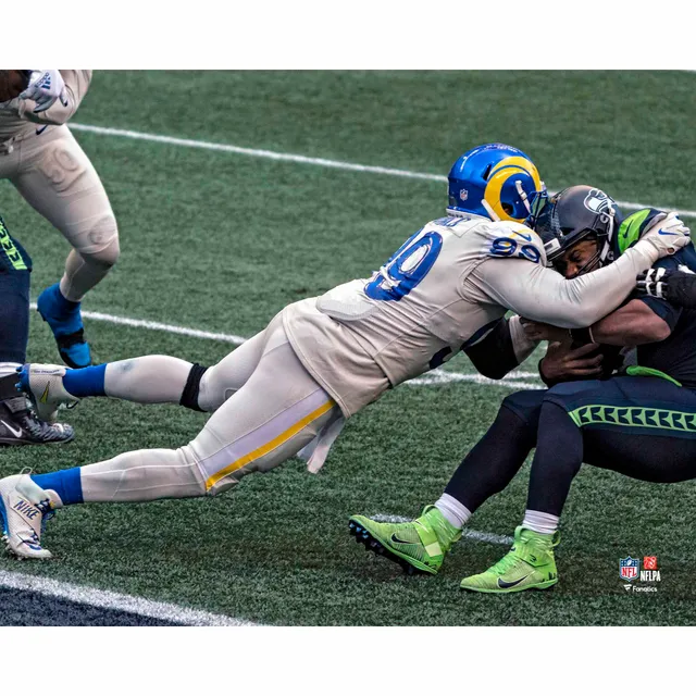 Cam Akers Los Angeles Rams Unsigned Running with Ball vs. Seattle Seahawks Photograph