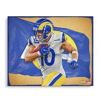 Tirage photo 16" x 20" de Cooper Kupp Los Angeles Rams - Conçu par l'artiste Brian Konnick