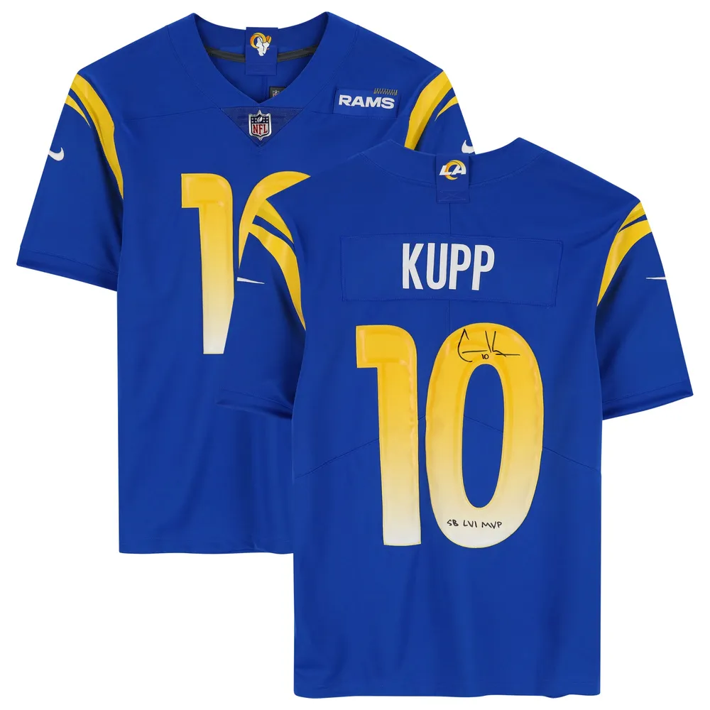 Lids Cooper Kupp Los Angeles Rams Autographed Fanatics Authentic Royal Nike  Limited Jersey with SB LVI MVP Inscription