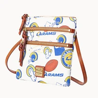 Dooney & Bourke Sac à main bandoulière à triple fermeture éclair Los Angeles Rams Game Day