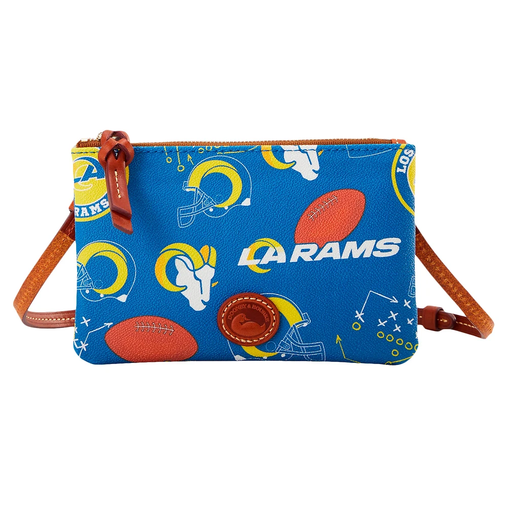 Dooney & Bourke Los Angeles Rams Top Zip Crossbody Purse