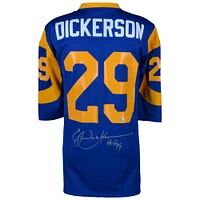 Eric Dickerson Los Angeles Rams Autographed 1985 Throwback Mitchell & Ness Blue Authentic Jersey with "HOF 99" Inscription