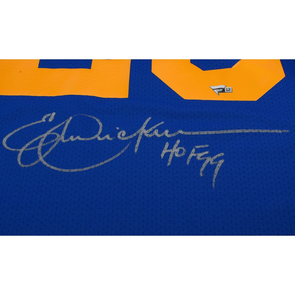 Eric Dickerson Los Angeles Rams Autographed 1985 Throwback Mitchell & Ness Blue Authentic Jersey with "HOF 99" Inscription