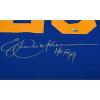 Eric Dickerson Los Angeles Rams Autographed 1985 Throwback Mitchell & Ness Blue Authentic Jersey with "HOF 99" Inscription