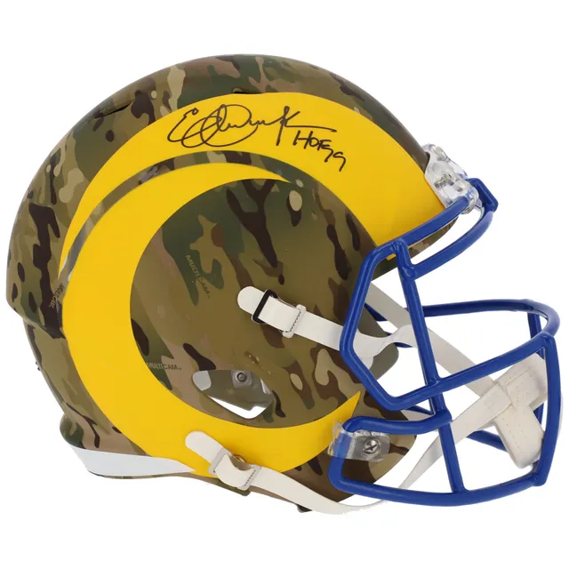 Riddell Issac Bruce Los Angeles Rams Signed Mini Football Helmet