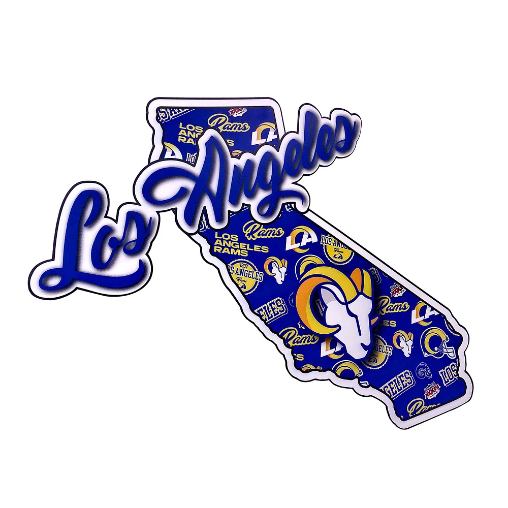 FOCO Los Angeles Rams 10.5'' x 15'' Die-Cut State Sign