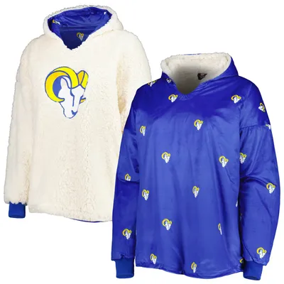 Lids Los Angeles Rams Mitchell & Ness Head Coach Pullover Hoodie -  Royal/Heathered Gray