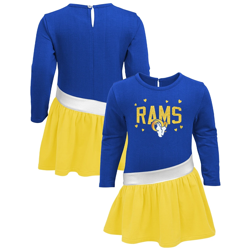 Robe en jersey Los Angeles Rams Heart to pour bébés filles Royal/doré