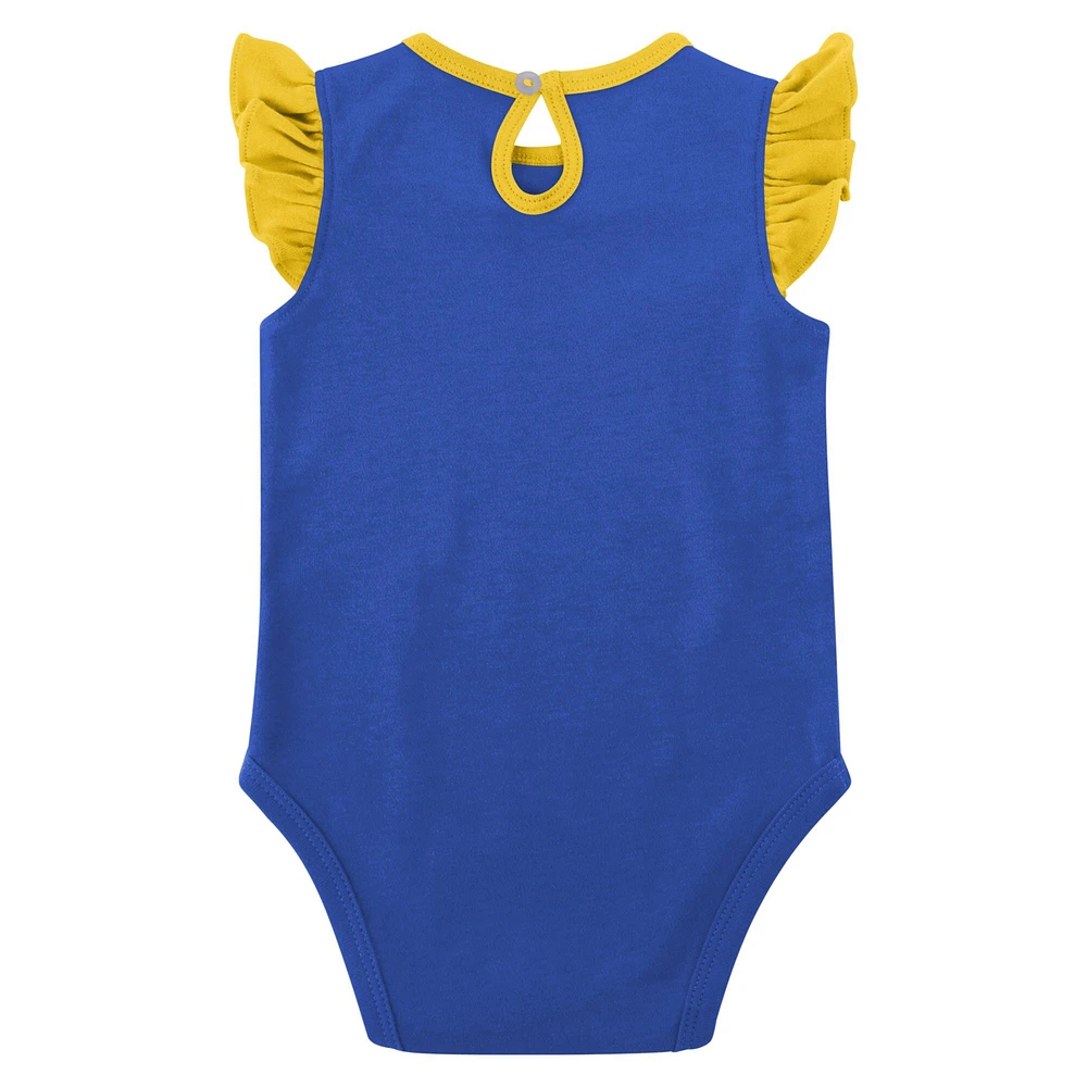 Girls Newborn & Infant Royal/Gold Los Angeles Rams Spread the Love 2-Pack Bodysuit Set