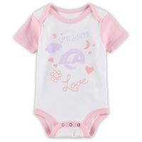 Girls Newborn & Infant White Los Angeles Rams Spreading Love Bodysuit and Tutu Leggings Set