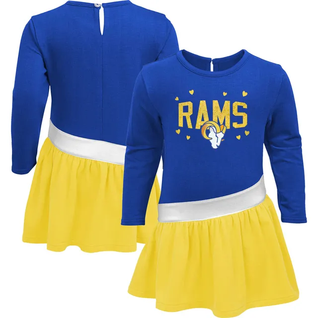 Lids Los Angeles Rams Girls Youth Game Time Teddy Fleece Pullover Hoodie -  Royal/Gray