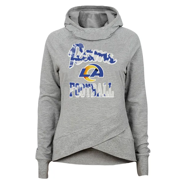 Girls Youth Royal/Gray Los Angeles Rams Game Time Teddy Fleece Pullover  Hoodie