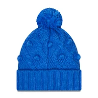 NWE LOSRAM ROYAL NFL Junior FILLES TOASTY CUFFED POM KNIT HATYTHGRL