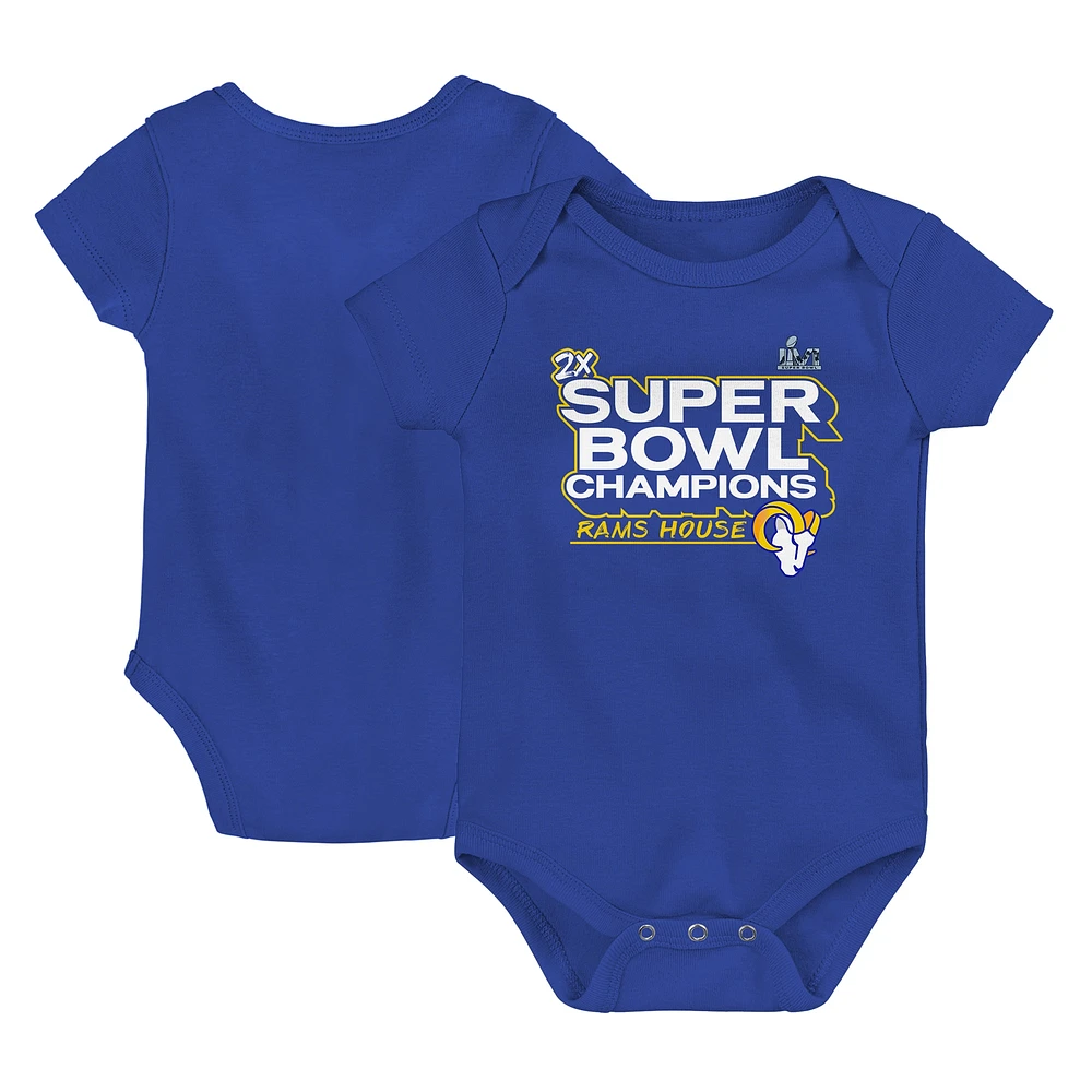 Body Fanatics Royal Los Angeles Rams Super Bowl LVI Champions Parade pour bébé