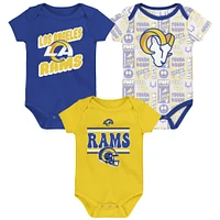 Infant Los Angeles Rams Play Day Three-Pack Bodysuit Set