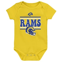 Infant Los Angeles Rams Play Day Three-Pack Bodysuit Set