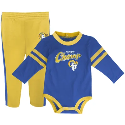 NFL Los Angeles Rams Baby Boys Short Sleeve Bodysuit Set, 3-Pack