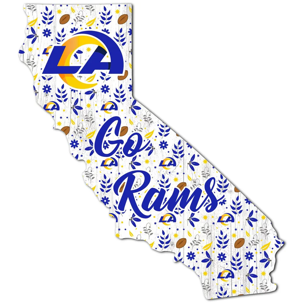 Lids Los Angeles Rams 12'' Floral State Sign