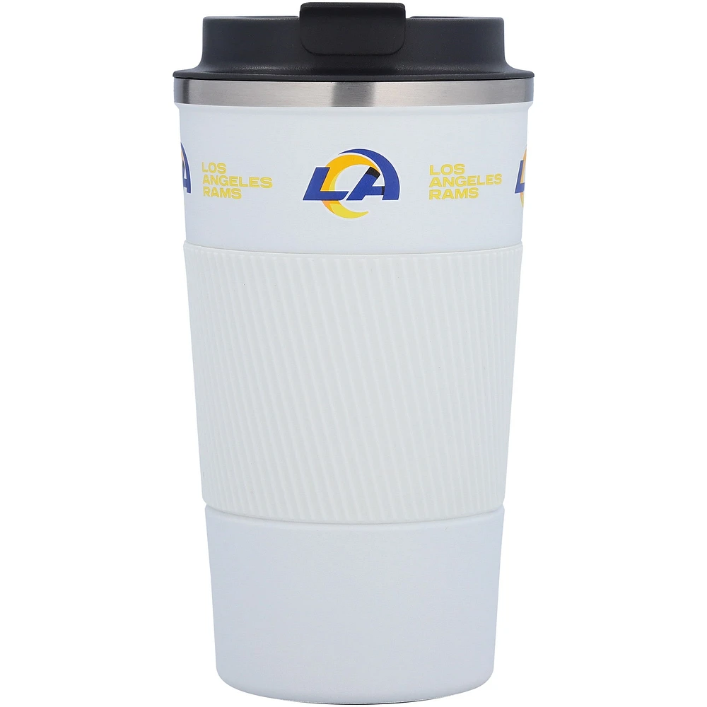 Los Angeles Rams 18oz Coffee Tumbler with Silicone Grip