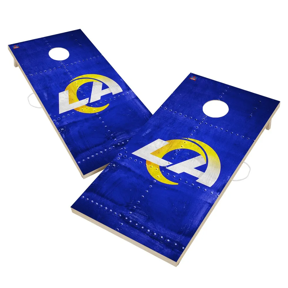 Lids Los Angeles Rams 2' x 4' Solid Wood Rivet Design Cornhole