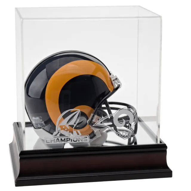 Los Angeles Rams Super Bowl LVI Champions Mahogany Mini Helmet Display Case