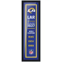 Los Angeles Rams - 6'' x 22'' Team Empire encadrée d'art