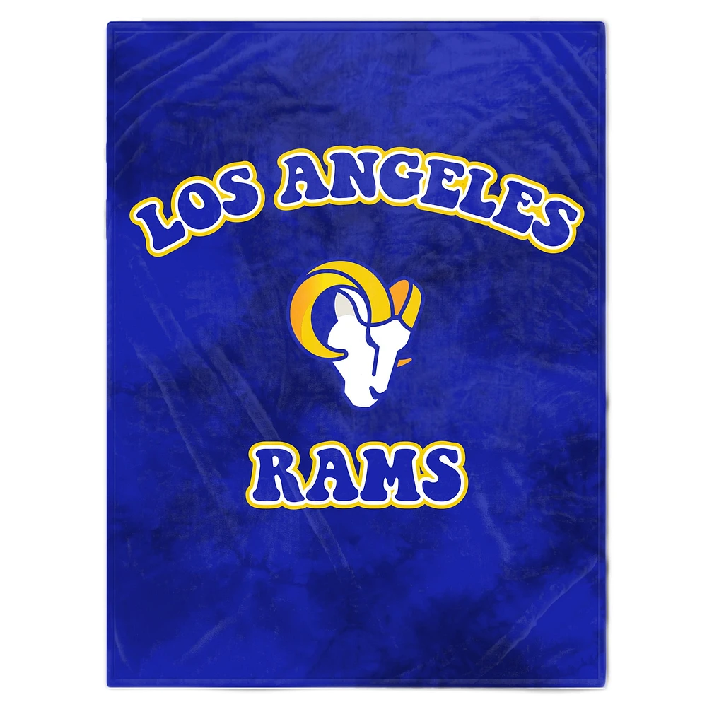 Couverture Sherpa en flanelle teintée à bulles Los Angeles Rams 60'' x 70''