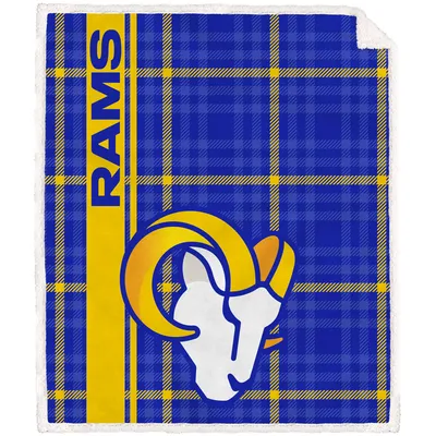 Los Angeles Rams 60'' x 70'' Plaid Flannel Fleece Blanket