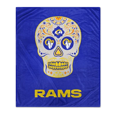 Couverture polaire Sugar Skull 60'' x 70'' Los Angeles Rams