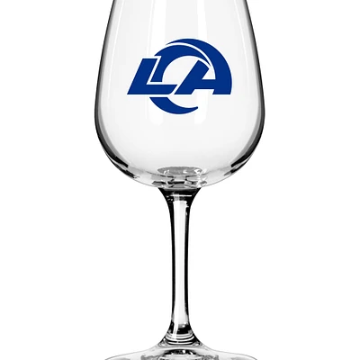 Verre à vin à pied avec logo des Los Angeles Rams, 12 oz