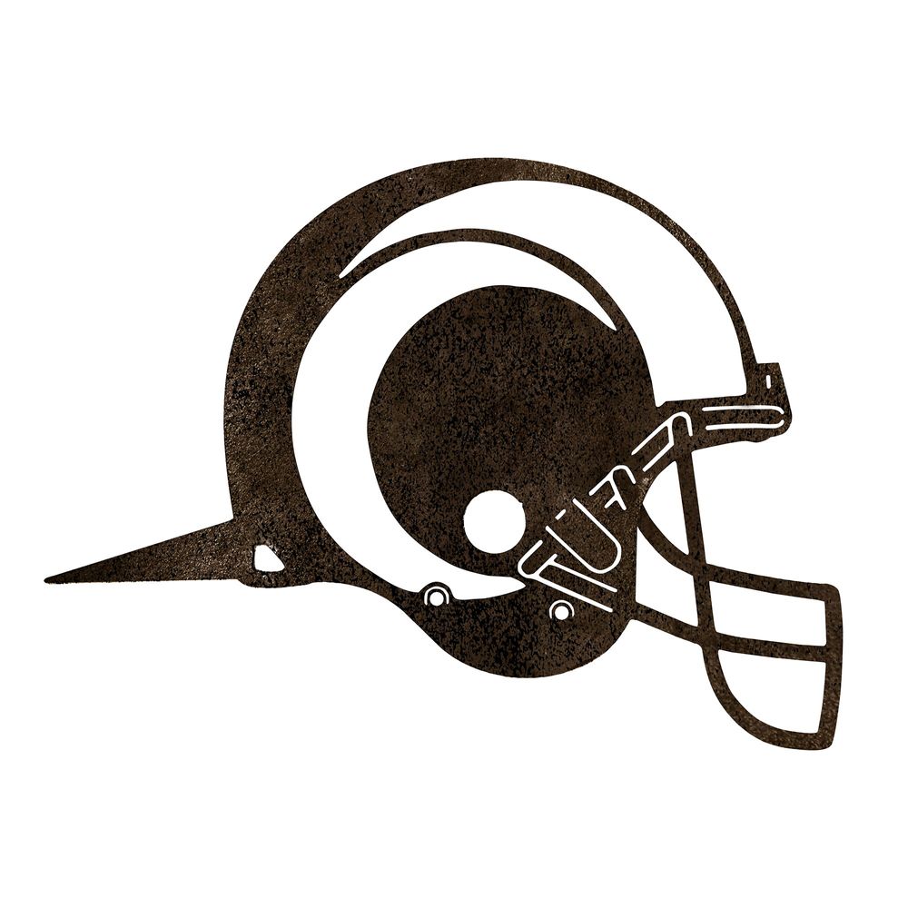 Los Angeles Rams Metal Garden Art Helmet Spike