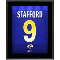 Plaque de joueur sublimée avec numéro de maillot de Matthew Stafford Los Angeles Rams 10,5" x 13"