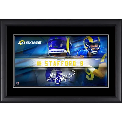 Matthew Stafford Los Angeles Rams Facsimile Signature Framed 10" x 18" Player Nameplate Collage